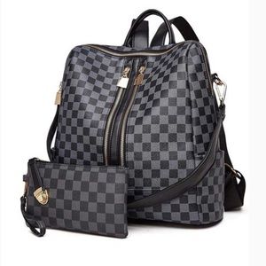 Checkered backpack. Like new.